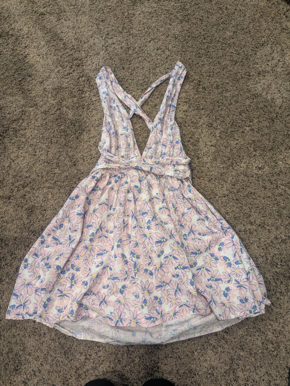 Small Double Crazy Pink Floral Dress